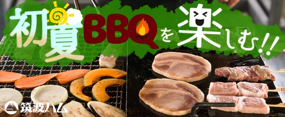 春のBBQ BBQ 肩ロースハム ハムステーキ 筑波ハム