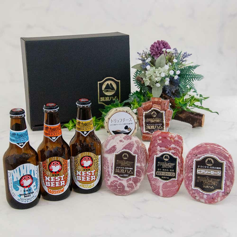 常陸野ネストビール ギフトセット こはく | 筑波ハムオンライン