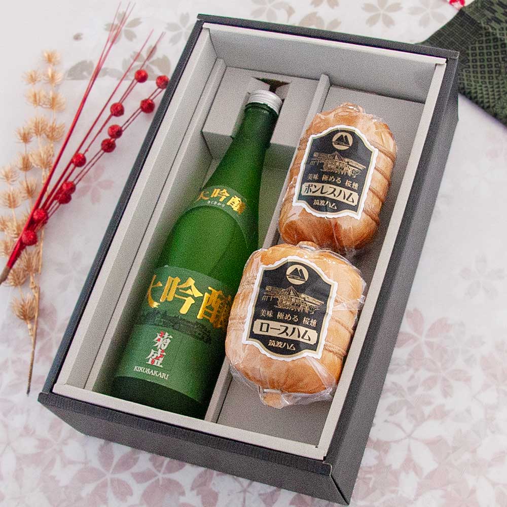 大吟醸ギフトセット きらめき 筑波ハム 木内酒造 大吟醸ギフトセット ハム 日本酒 詰め合わせ ギフトセット 