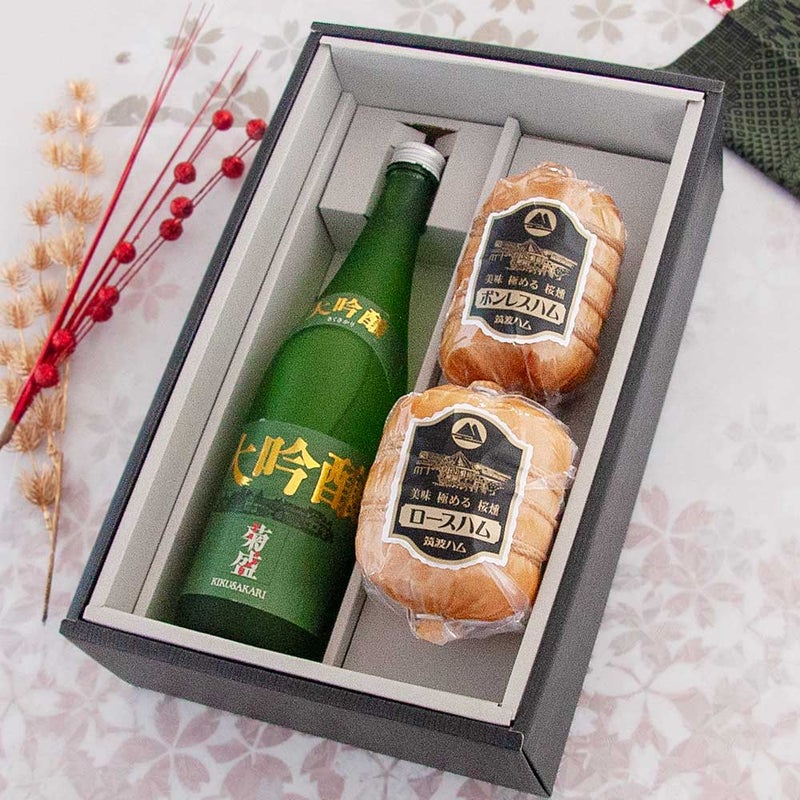 大吟醸ギフトセット きらめき 筑波ハム 木内酒造 大吟醸ギフトセット ハム 日本酒 詰め合わせ ギフトセット 